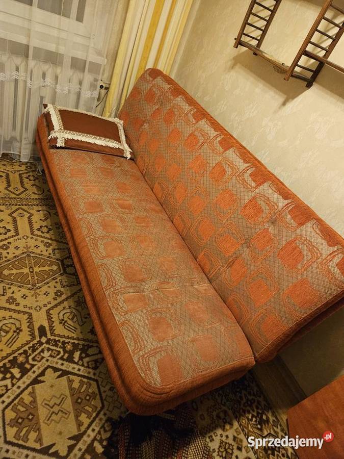 Czerwona wersalka z PRLu 190x110 110cm łódzkie Łódź