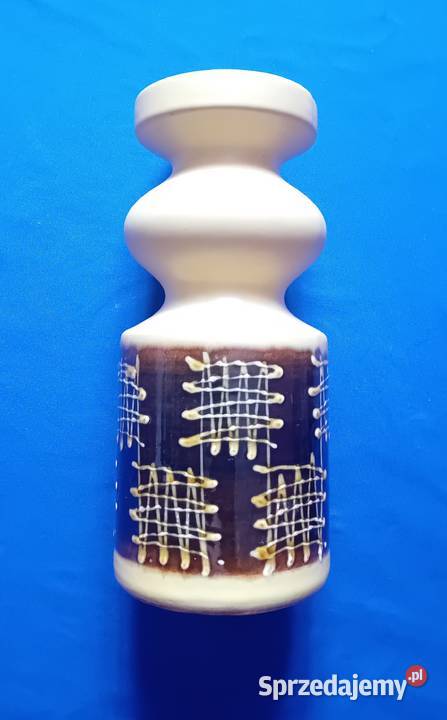 Ceramiczny wazon Strehla DDR 3077 A ręcznie Porcelana i szkło Koźminek