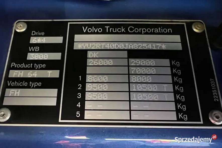 Volvo FH 500 FH 64T ciagnik 6x4 ciężki Transport diesel Warszawa