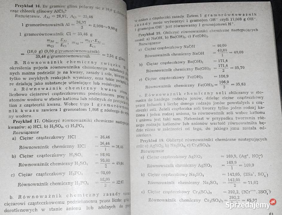 Podstawy obliczeń chemicznych Henryk Całus Rok wydania 1970 Chełm