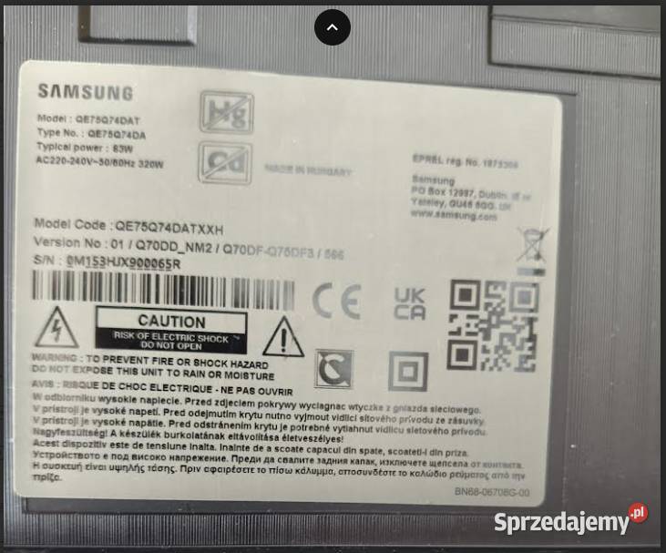 SAMSUNG QLED 75 QE75Q74DAT Gorzów Wielkopolski