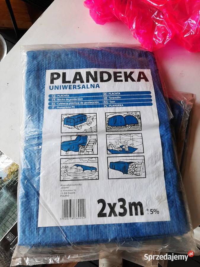 Plandeka 2x3m 45 gm2 Niebieska Wzmocniona Wejherowo