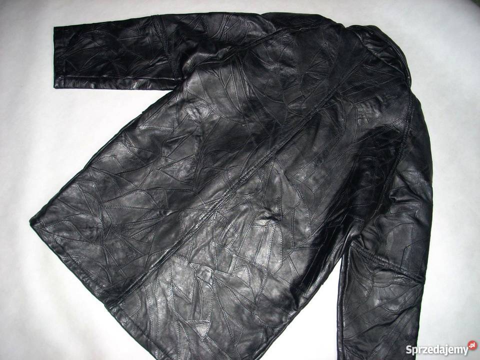 Płaszczyk Kurtka Skóra nat NOWA L XL czarny małopolskie Nowy Sącz