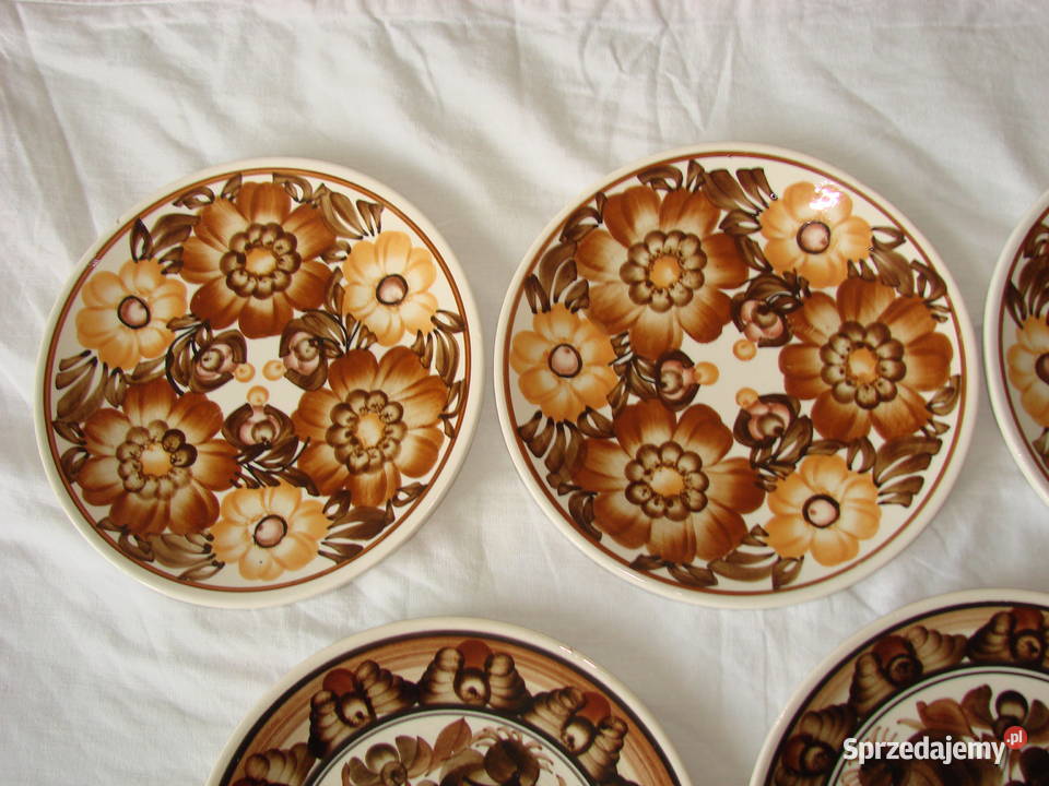 Koło fajansowy talerz dekoracyjny PRL