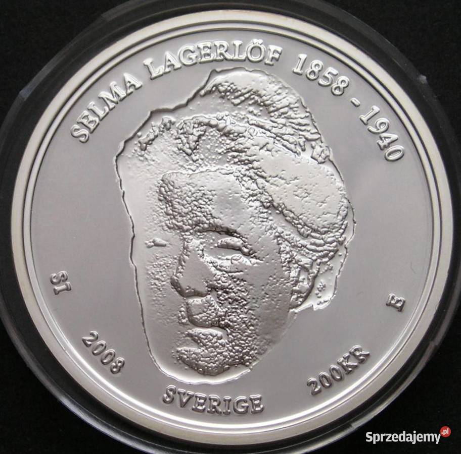 Szwecja 200 koron 2008 SREBRO gęsi stan menniczy Łódź