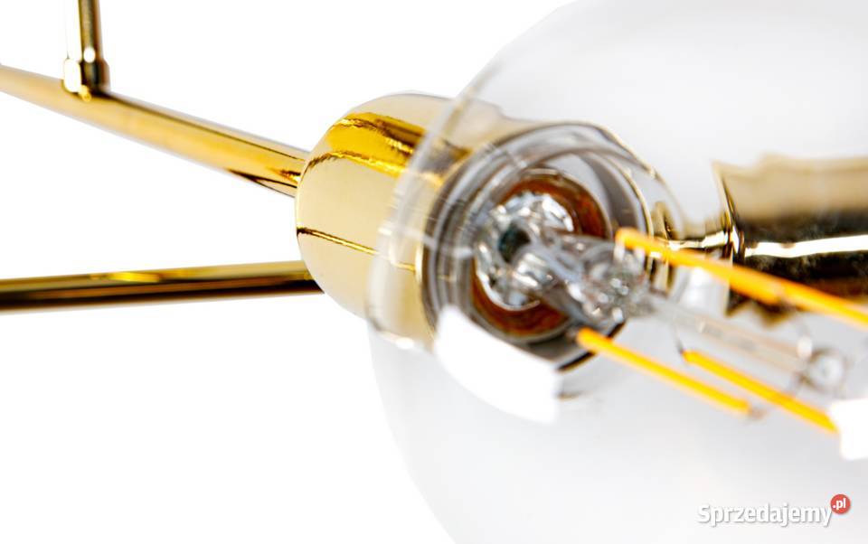 LAMPA wisząca Żyrandol ZŁOTA Gold LOFT Polska podlaskie Choroszcz
