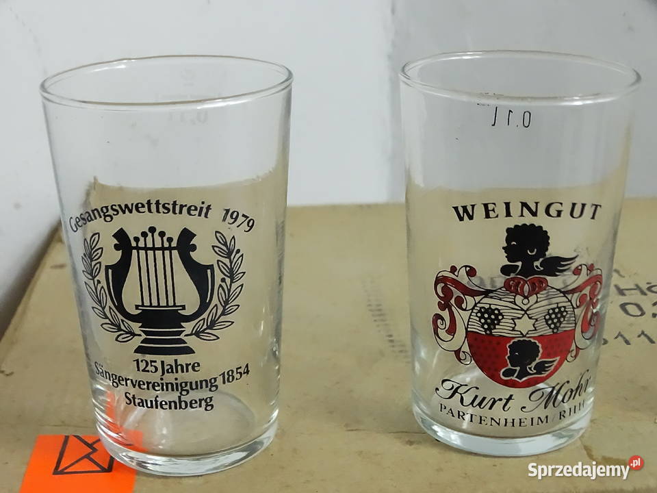 Vintage Szklanki Kieliszki do Wina Sznapsa 01 L Kieliszki i pucharki Biłgoraj