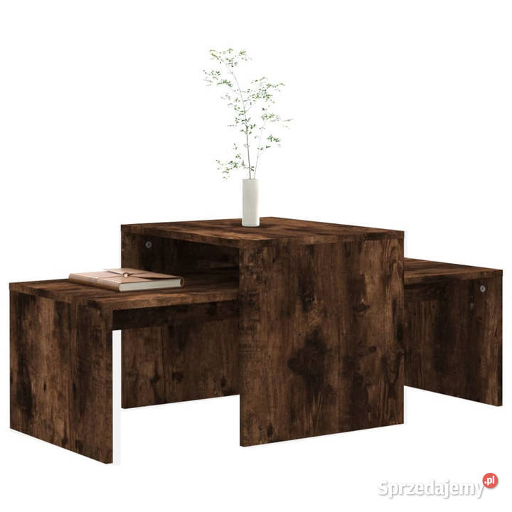 Stolik kawowy przydymiony dąb 100x48x40 WM815546