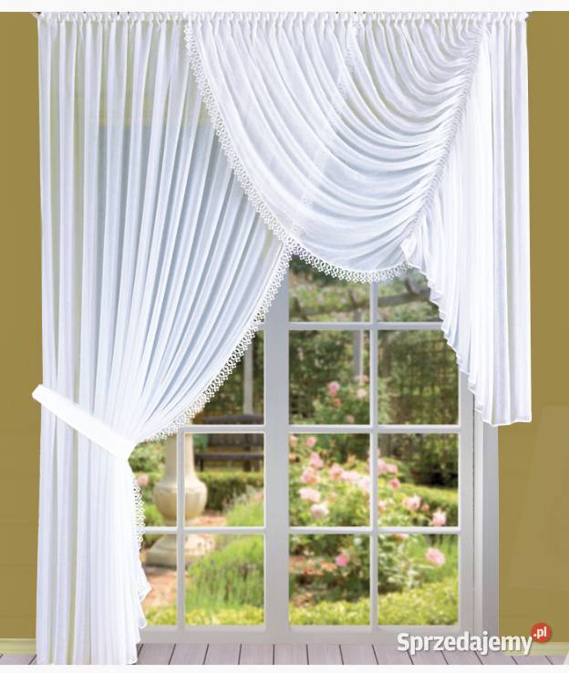 Firana podciągana na tasmie bocznej firany Wystrój okien Kielce