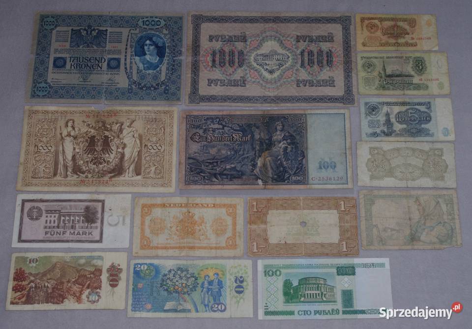 Zestaw banknotów różnych 10 Płock sprzedam