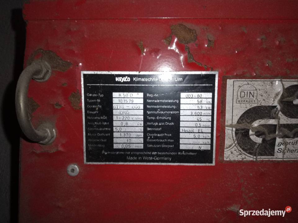 Piec nagrzewnica Nagrzewnice Kutno