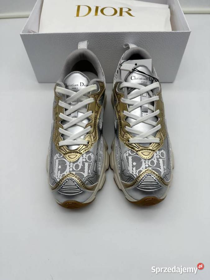 Buty sneakersy Dior Chrome srebrne złote białe sprzedam