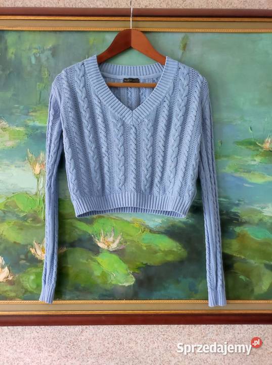 sweterek sweter kardigan warkocze baby blue Kielce