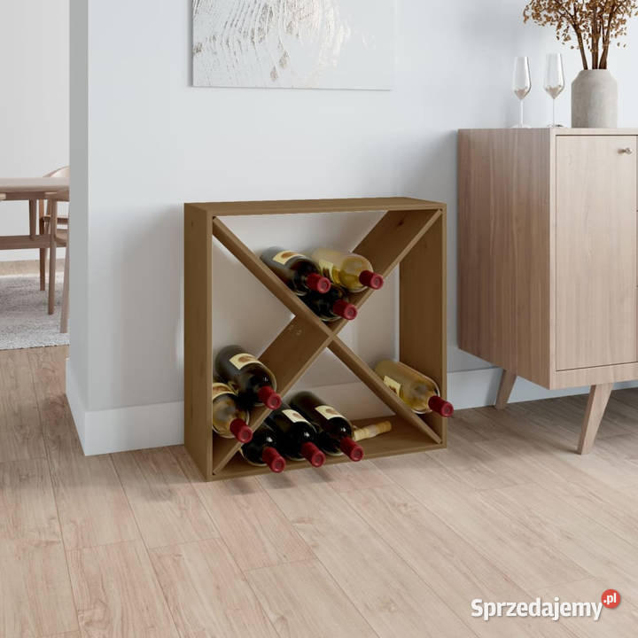 Szafka na wino miodowy brąz 62x25x62 drewno mazowieckie Warszawa sprzedam