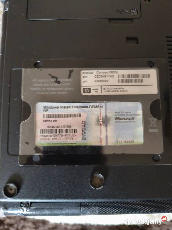 Sprzedam Laptop HP Elite Book 6930P Pozostałe sprzedam