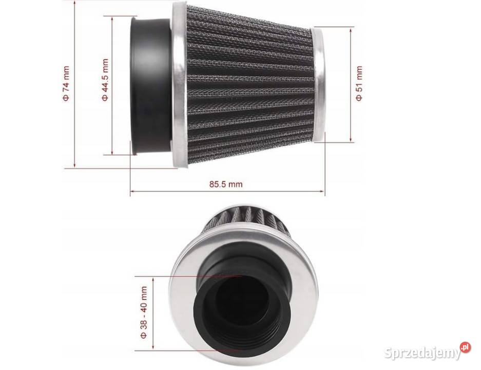 FILTR POWIETRZA STOŻKOWY QUAD ATV 3840 MM śląskie Sosnowiec