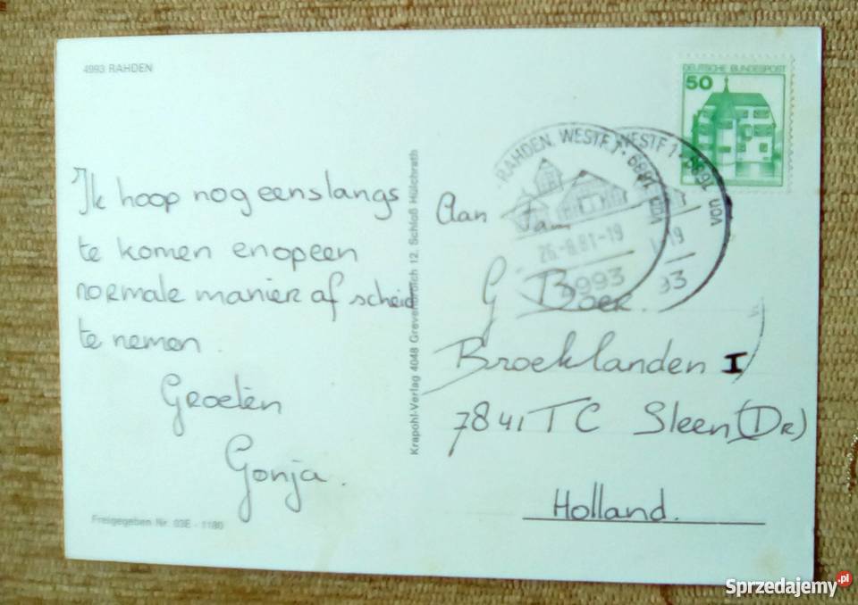 WIDOK Z LOTU PTAKA NA MIASTO RAHDEN Piszczac