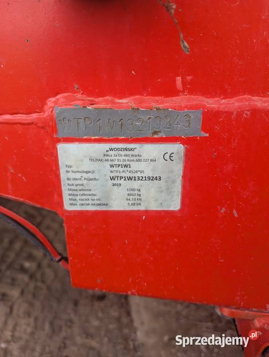 Przyczepa jednoosiowa Wodzinski Wybcz