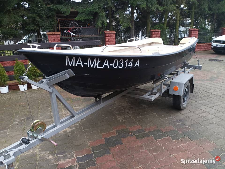 Łódź wędkarska wózek transportowy sprzedam
