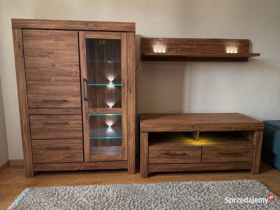 Meblościanka BRW Gent LED dąb stirling stan Siedlce