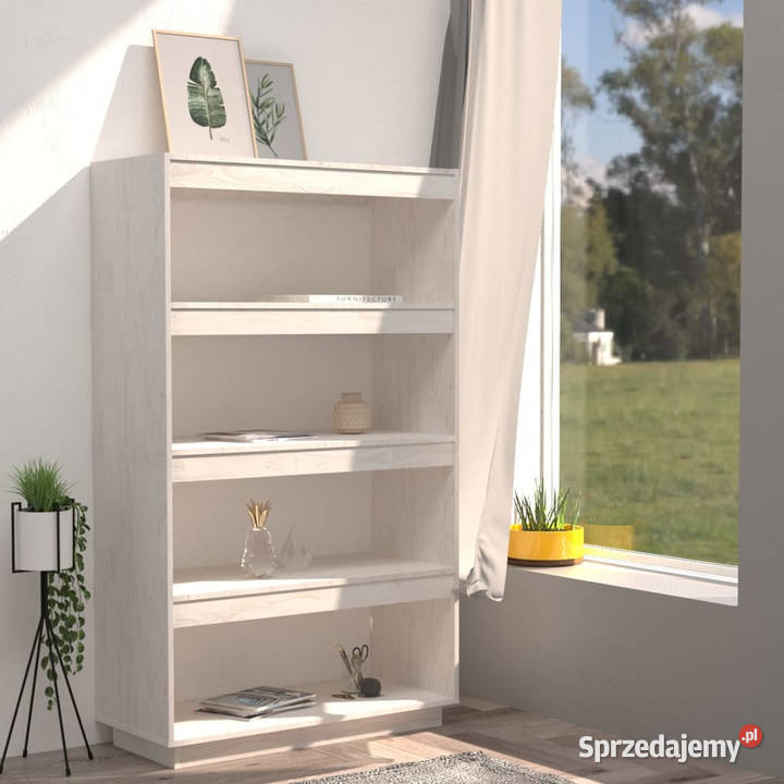 Regał na książkiprzegroda biały 80x35x135 drewno Warszawa sprzedam