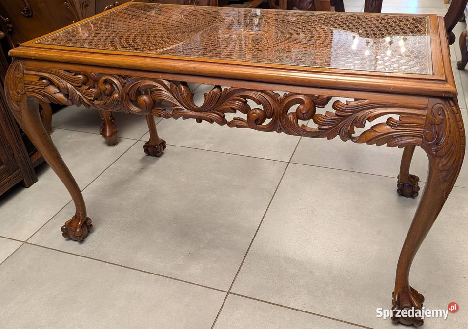 Piękny dębowy stolik na łapachsklep Dąbrowa Meble