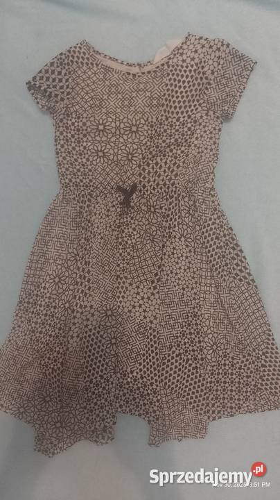 Sukienka dziewczęca HM 116 piękna szary/srebrny Sukienki i spódniczki Jastrzębie-Zdrój