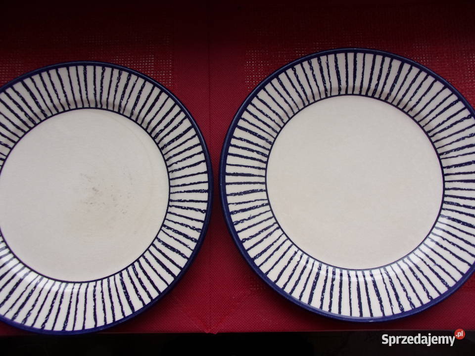 2 wyjątkowe talerze śniadaniowo zakąskowe biały Warszawa
