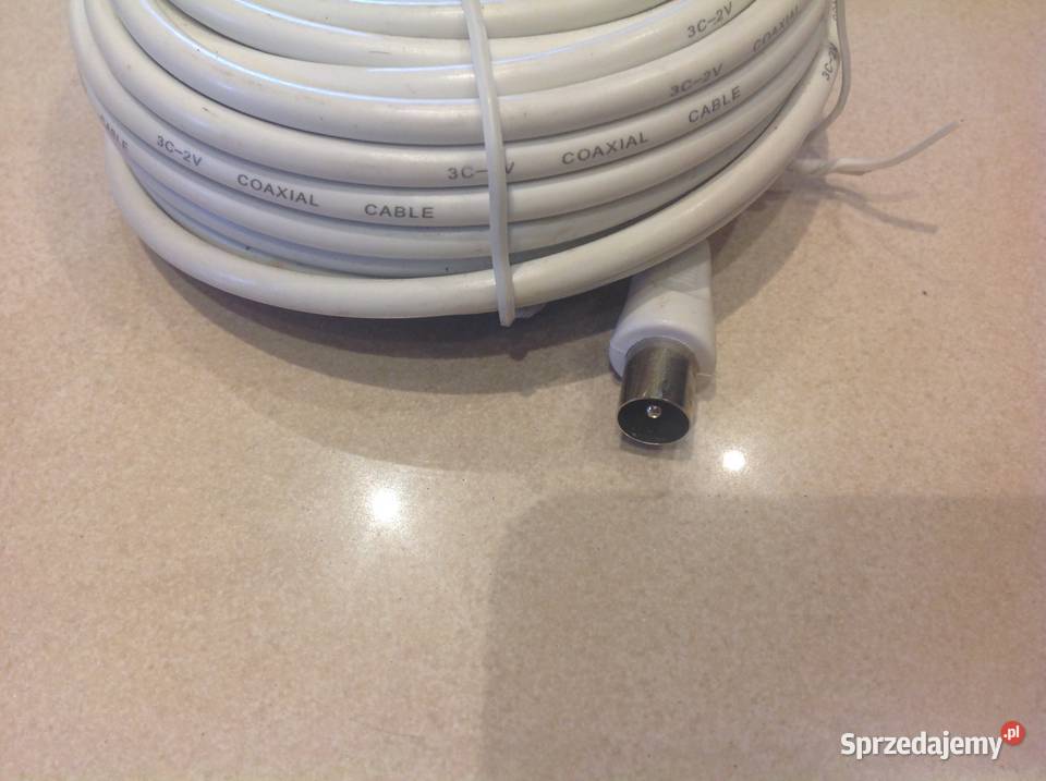 Kabel Antenowy Biały 10 m Nowy