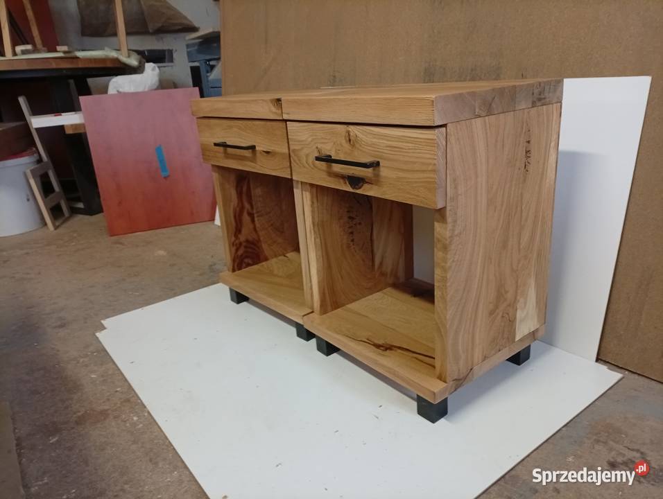 Szafki nocne dębowe Szafki nocne drewniane Loft sprzedam