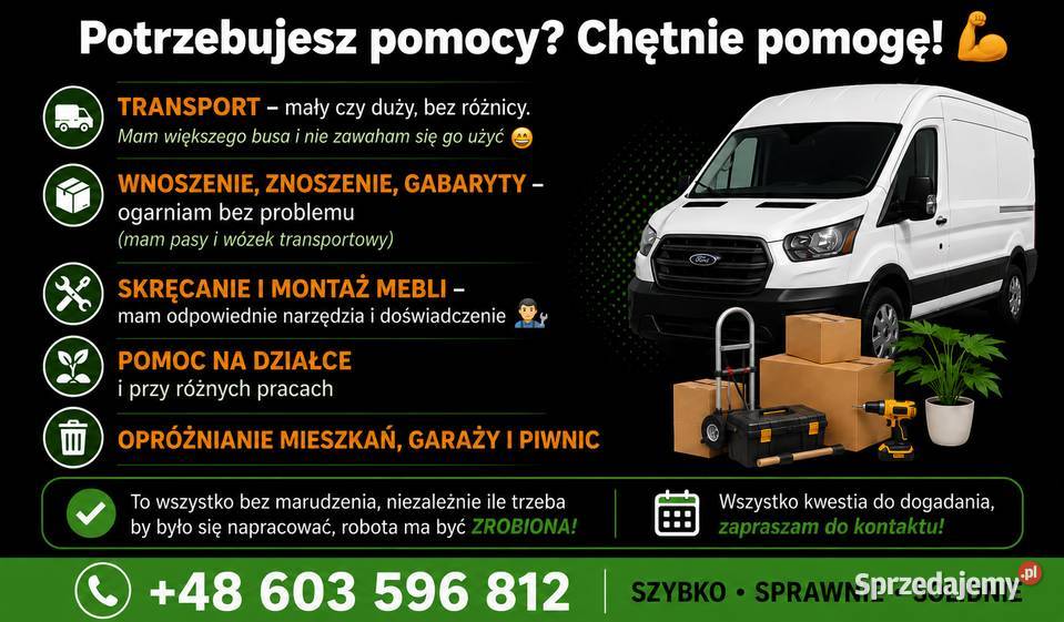 Transport mebli opróżnianie mieszkań i wywóz