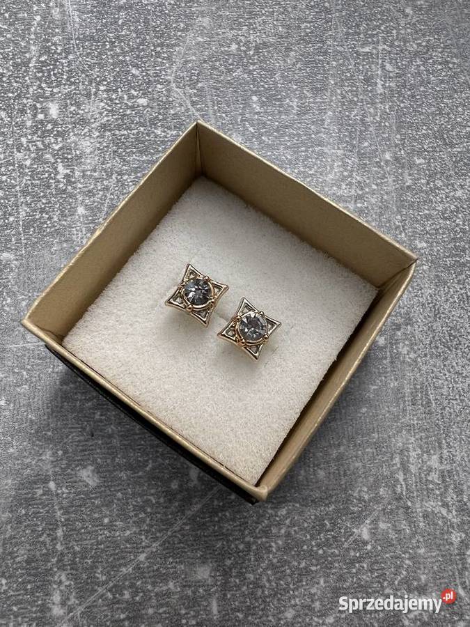 Kolczyki złote z diamentem sprzedam