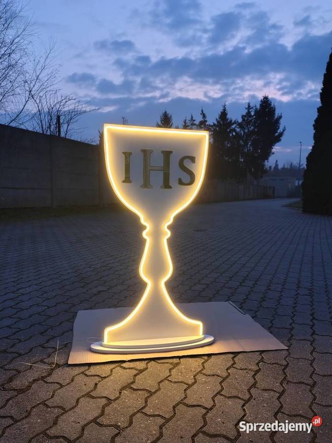 Kielich Komunijny podświetlany LED neon Hostia Rawicz