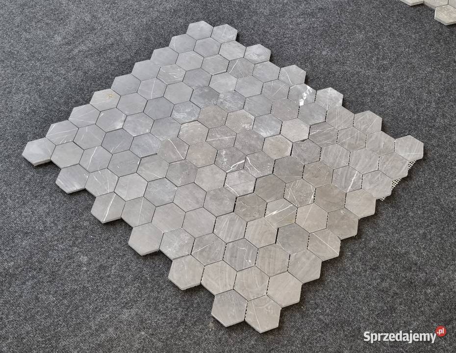 MOZAIKA MARMUROWA PIETRA GRAY HEXAGON MATOWA Bielawa
