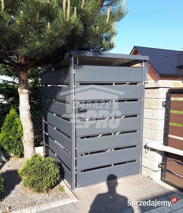 Wiata śmietnikowa spad tył 1x15m antracyt Nowy Sącz sprzedam