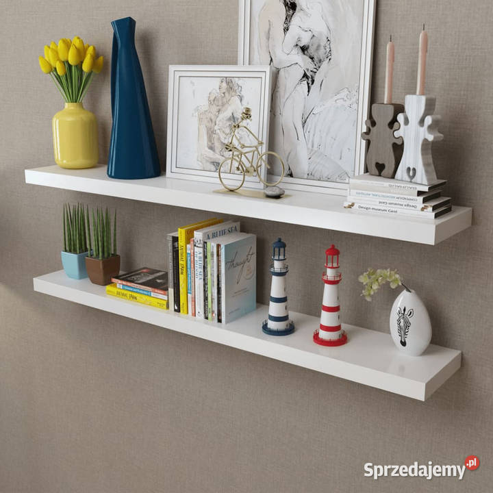 Półki na książkiDVD 2 białe MDF WM242186 Warszawa