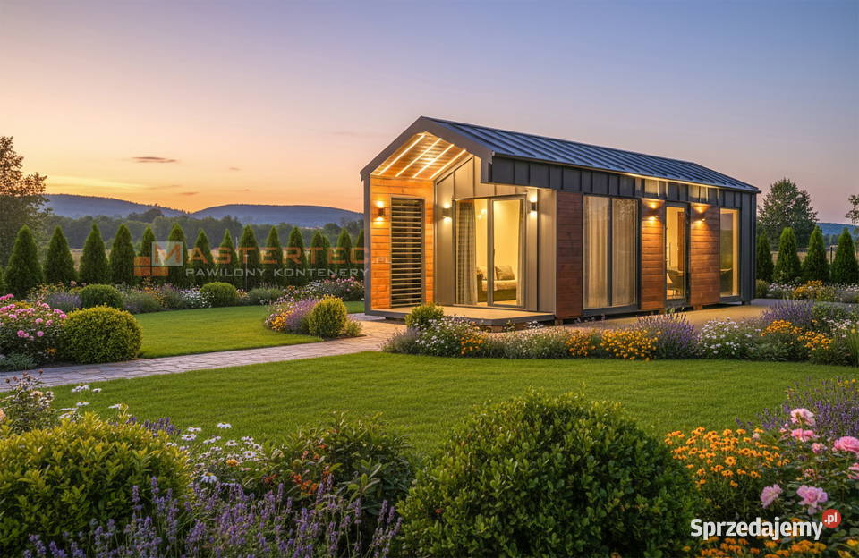 Nowoczesny Domek modułowy całoroczny 35 m2 Ogród Jarosław