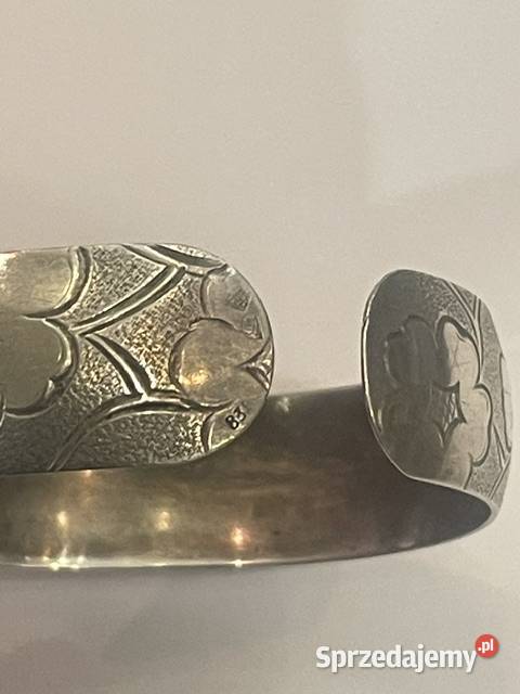 rebrna bransoletka 835 bangla z motywem małopolskie Kraków