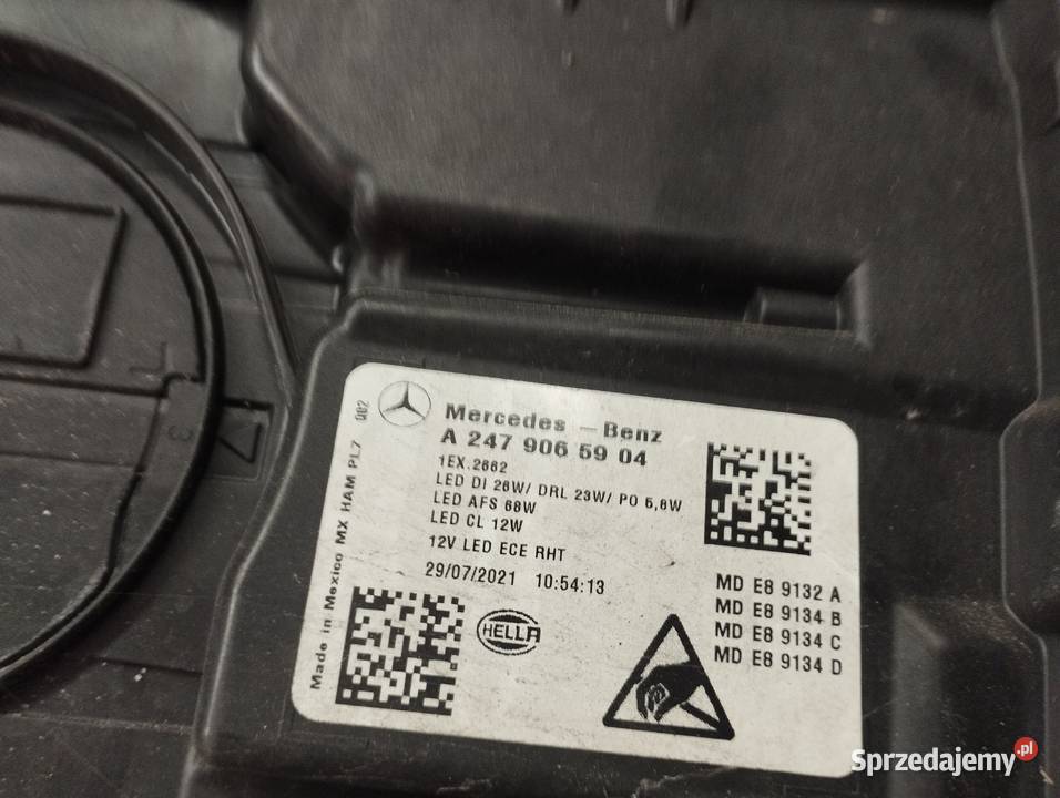 Mercedesbenz lampa A2479065904 osobowe łódzkie