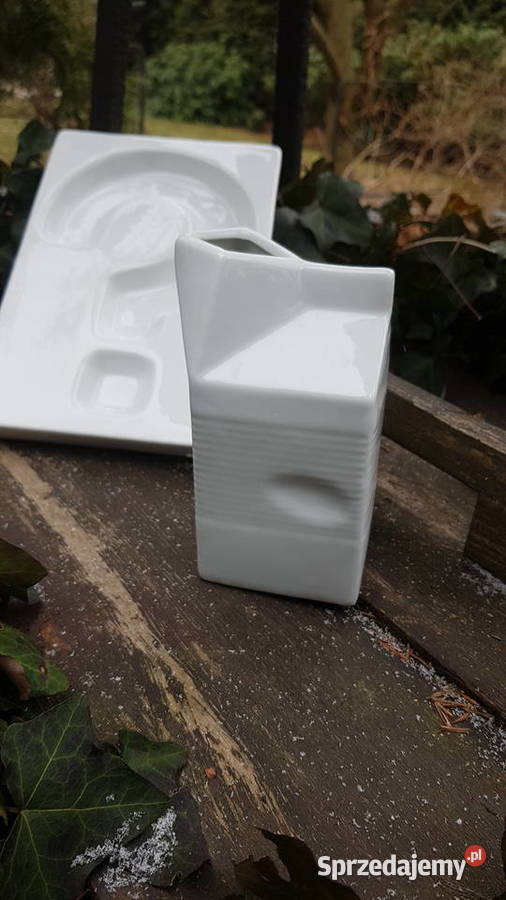 Mlecznik pojemnik wazon ceramiczny biały Myszków