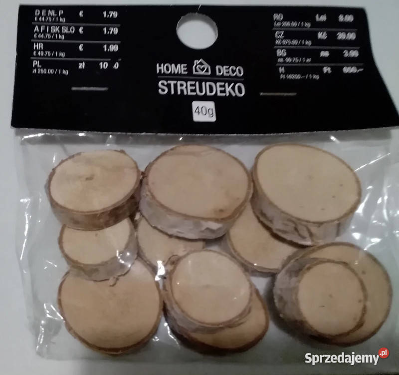 Mini drewniane krążki dekoracyjne Łódź