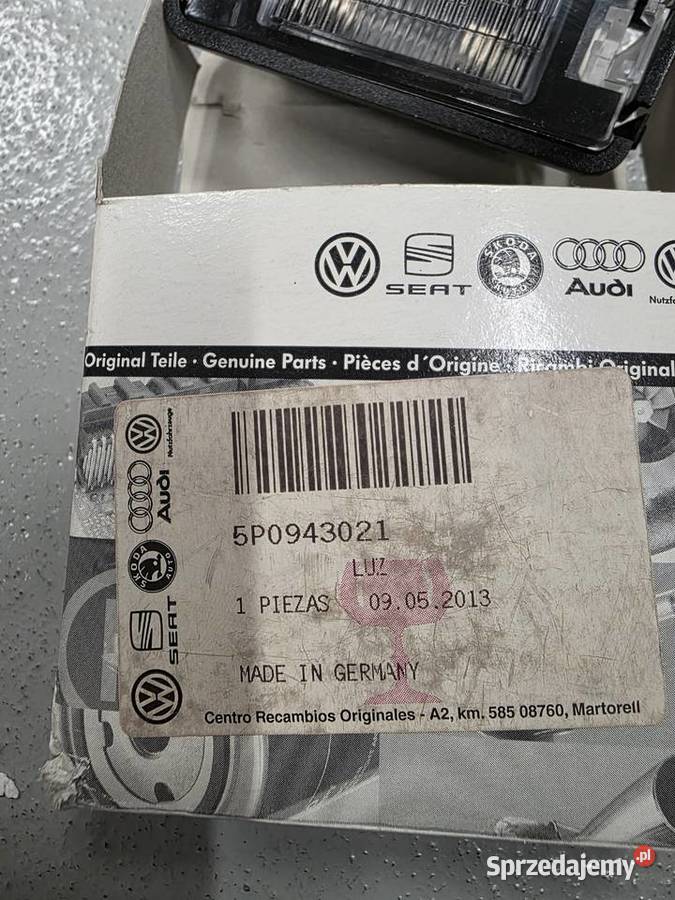 Seat Altea Lampa oświetlenia tylnej tablicy mazowieckie Warszawa sprzedam