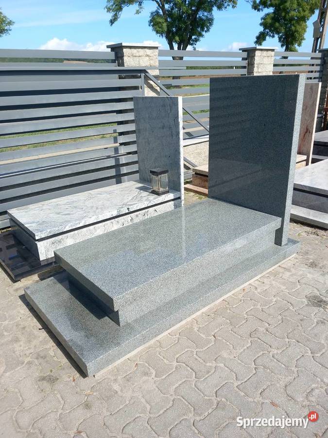 Nagrobek ziemny Kury Grey 8 Strzegom dolnośląskie