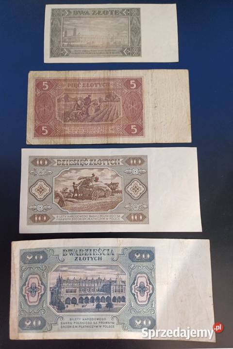 Banknoty prl 1948 r seria A Częstochowa sprzedam