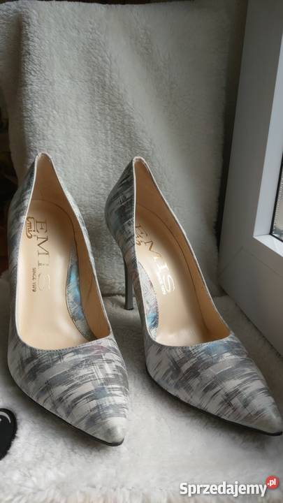 Eleganckie szpilkiczółenka naturalna skóra Rozmiar 38 Częstochowa