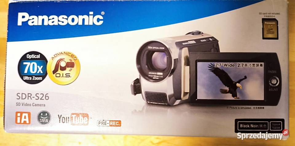 Kamera cyfrowa Panasonic SDRS26 czarna na Panasonic Lublin sprzedam