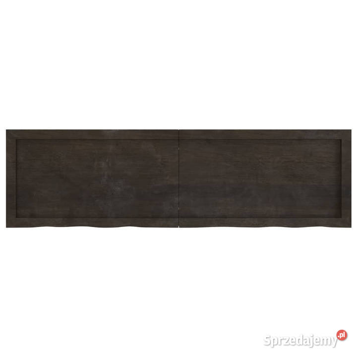 Blat stołu ciemnobrązowy 140x40x26 lite drewno Blaty Warszawa