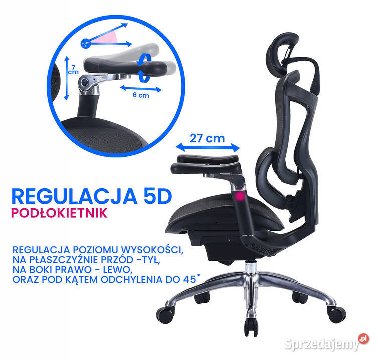 Fotel ergonomiczny ANGEL biurowy kosmO podkarpackie Jarosław
