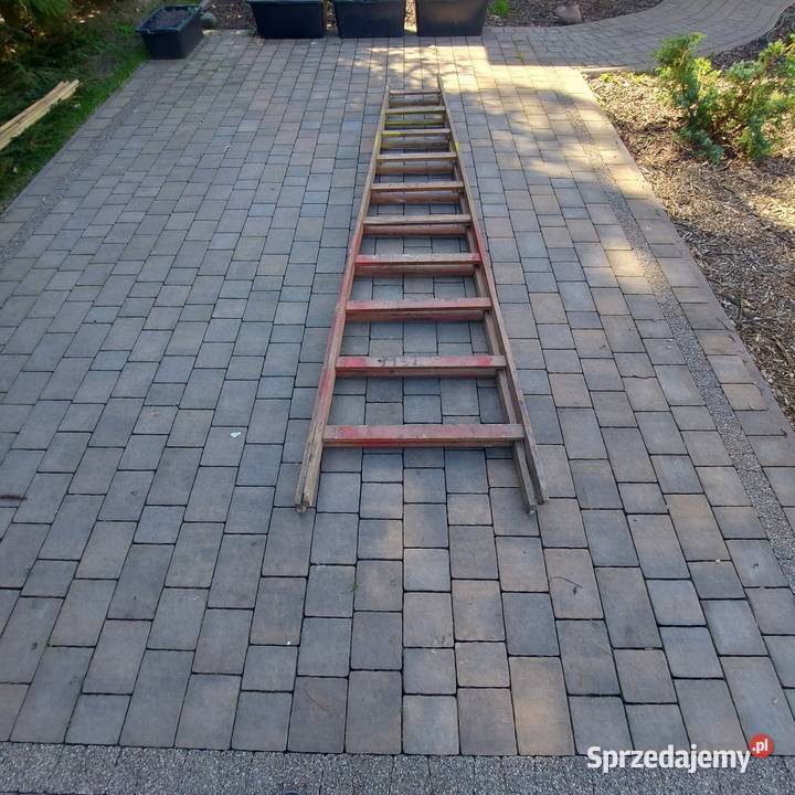 Drabina drewniana rozstawna 32m Zastawki