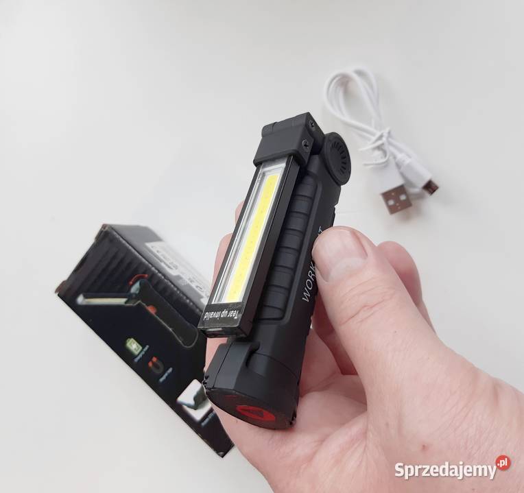 Praktyczna latarka LED ładowanie USB 360 stopni Kraków